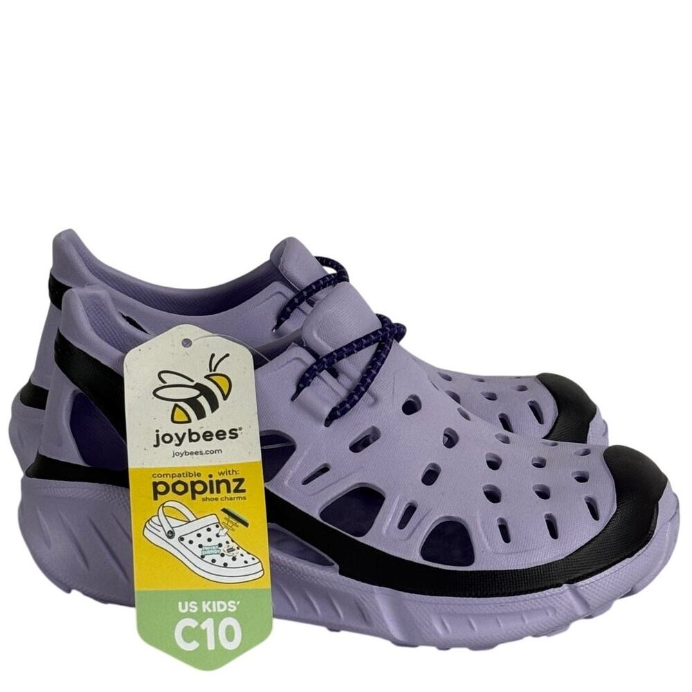Joybees Kids Trekking Shoe Slip On EVA Water Sneaker Lilac Black Sz C10  NWT